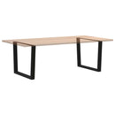 spisebordsben V-formet 2 stk. sort 100x(72-73,3) cm stål