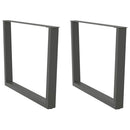 spisebordsben V-formet 2 stk. antracit 100x(72-73,3) cm stål