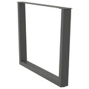 spisebordsben V-formet 2 stk. antracit 100x(72-73,3) cm stål