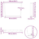 spisebordsben V-formet 2 stk. antracit 100x(72-73,3) cm stål