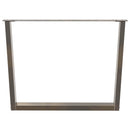 spisebordsben V-formet 2 stk. naturstål 100x(72-73,3) cm stål