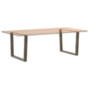spisebordsben V-formet 2 stk. naturstål 100x(72-73,3) cm stål