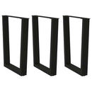 spisebordsben V-formet 3 stk. sort 70 x (72-73,3) cm stål