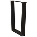 spisebordsben V-formet 3 stk. sort 70 x (72-73,3) cm stål