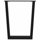spisebordsben V-formet 3 stk. sort 70 x (72-73,3) cm stål