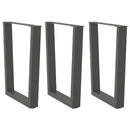 spisebordsben V-formet 3 stk. antracit 70 x (72-73,3) cm stål