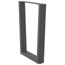 spisebordsben V-formet 3 stk. antracit 70 x (72-73,3) cm stål