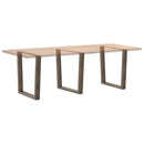 spisebordsben V-formet 3 stk. naturstål 80x(72-73,3) cm stål