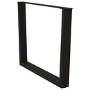 spisebordsben V-formet 3 stk. sort 100x(72-73,3) cm stål