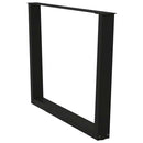 spisebordsben V-formet 3 stk. sort 100x(72-73,3) cm stål