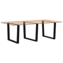 spisebordsben V-formet 3 stk. sort 100x(72-73,3) cm stål