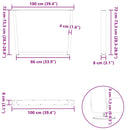 spisebordsben V-formet 3 stk. sort 100x(72-73,3) cm stål