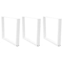 spisebordsben V-formet 3 stk. hvid 100x(72-73,3) cm stål