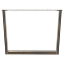 spisebordben V-formet 3 stk. naturstål 100x(72-73,3) cm stål