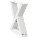 sofabordsben 2 stk. hvid 30x(30-31,3) cm stål