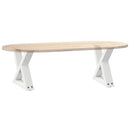 sofabordsben 2 stk. hvid 30x(30-31,3) cm stål