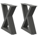 sofabordsben 2 stk. antracit 30x(30-31,3) cm stål