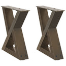 sofabordsben 2 stk. naturstål 30x(30-31,3) cm stål