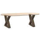 sofabordsben 2 stk. naturstål 30x(30-31,3) cm stål
