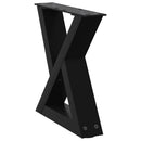 sofabordsben 2 stk. sort 40x(30-31,3) cm stål