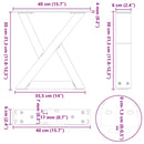sofabordsben 2 stk. sort 40x(30-31,3) cm stål