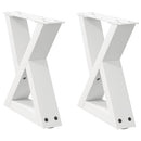 sofabordsben 2 stk. hvid 40x(30-31,3) cm stål