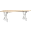 sofabordsben 2 stk. hvid 40x(30-31,3) cm stål