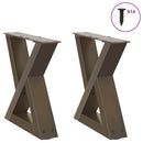 sofabordsben 2 stk. naturstål 40x(30-31,3) cm stål