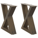 sofabordsben 2 stk. naturstål 40x(30-31,3) cm stål