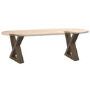 sofabordsben 2 stk. naturstål 40x(30-31,3) cm stål