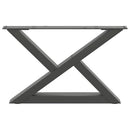 sofabordsben 2 stk. antracit 50x(30-31,3) cm stål