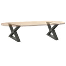 sofabordsben 2 stk. antracit 50x(30-31,3) cm stål