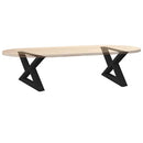 sofabordsben 2 stk. sort 60 x (30-31,3) cm stål