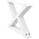 sofabordsben 2 stk. hvid 60 x (30-31,3) cm stål