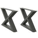sofabordsben 2 stk. antracit 60 x (30-31,3) cm stål