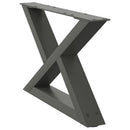 sofabordsben 2 stk. antracit 60 x (30-31,3) cm stål