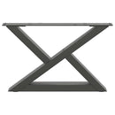 sofabordsben 2 stk. antracit 60 x (30-31,3) cm stål