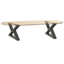 sofabordsben 2 stk. antracit 60 x (30-31,3) cm stål