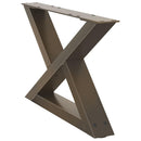 sofabordsben 2 stk. naturstål 60 x (30-31,3) cm stål