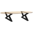 sofabordsben 2 stk. sort 70 x (30-31,3) cm stål