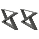 sofabordsben 2 stk. antracit 70 x (30-31,3) cm stål