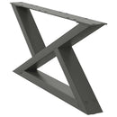 sofabordsben 2 stk. antracit 70 x (30-31,3) cm stål