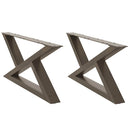 sofabordsben 2 stk. naturstål 70 x (30-31,3) cm stål
