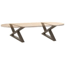 sofabordsben 2 stk. naturstål 70 x (30-31,3) cm stål