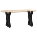 sofabordsben 2 stk. sort 28 x (42-43,3) cm stål