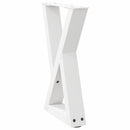 sofabordsben 2 stk. hvid 28 x (42-43,3) cm stål