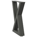 sofabordsben 2 stk. antracit 28 x (42-43,3) cm stål