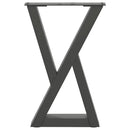 sofabordsben 2 stk. antracit 28 x (42-43,3) cm stål