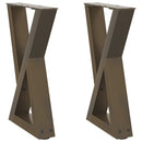 sofabordsben 2 stk. naturstål 28 x (42-43,3) cm stål