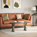 sofabordsben 2 stk. naturstål 28 x (42-43,3) cm stål